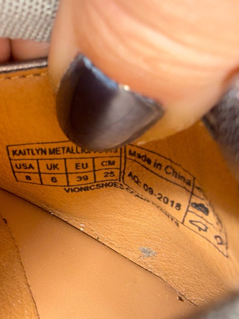 Vionic Kaitlyn Leather Lace Up Wedge Espadrille Sandals Metallic Women's Sz 8 - Picture 9 of 9